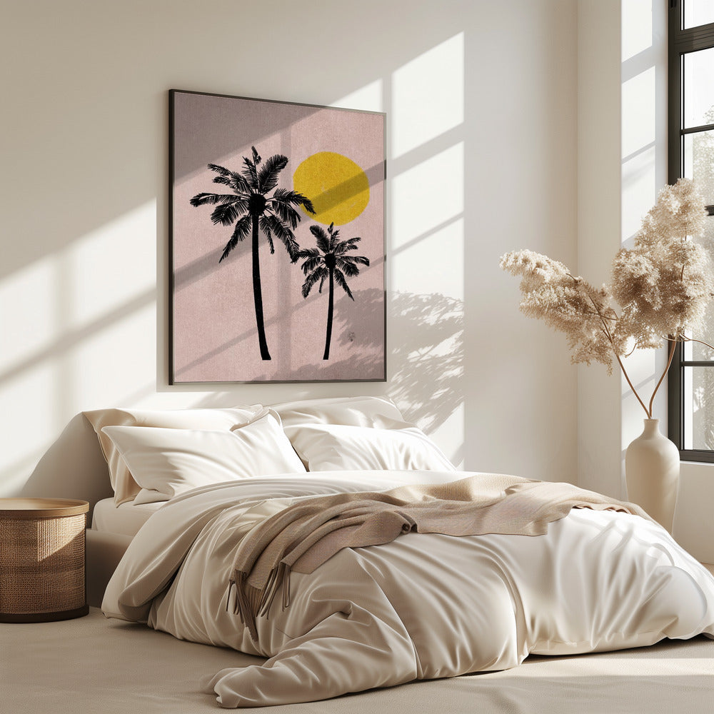 Pink Bg Palm Tree Erum Khalili.png | Poster