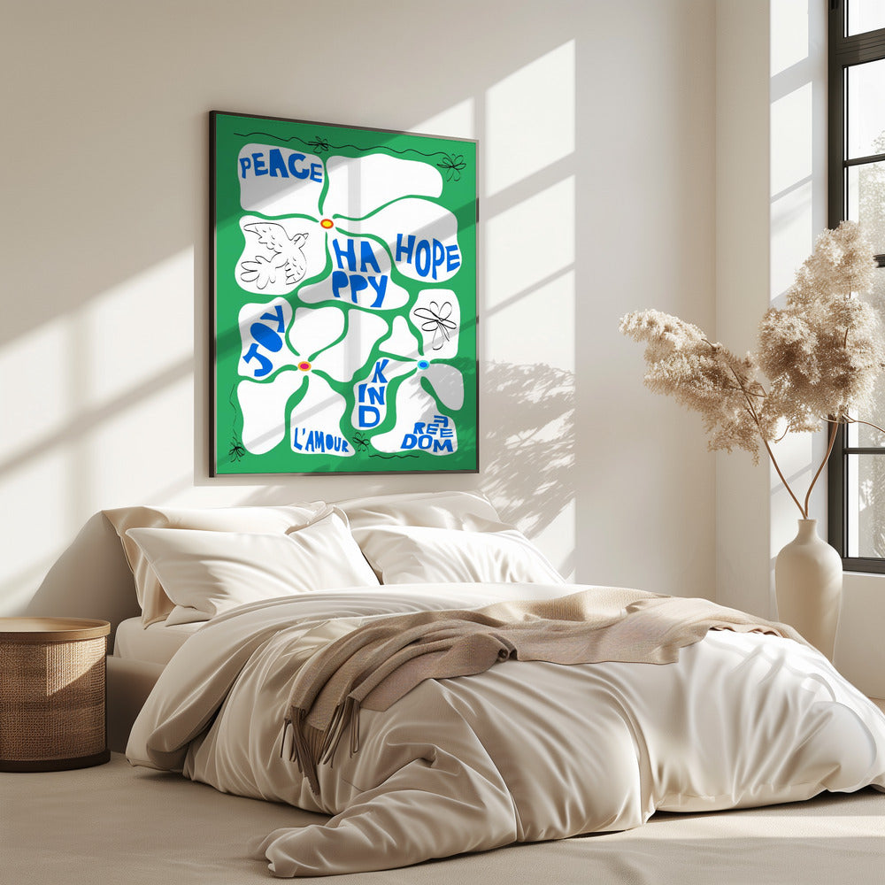 Flower of the Time - Green | Poster