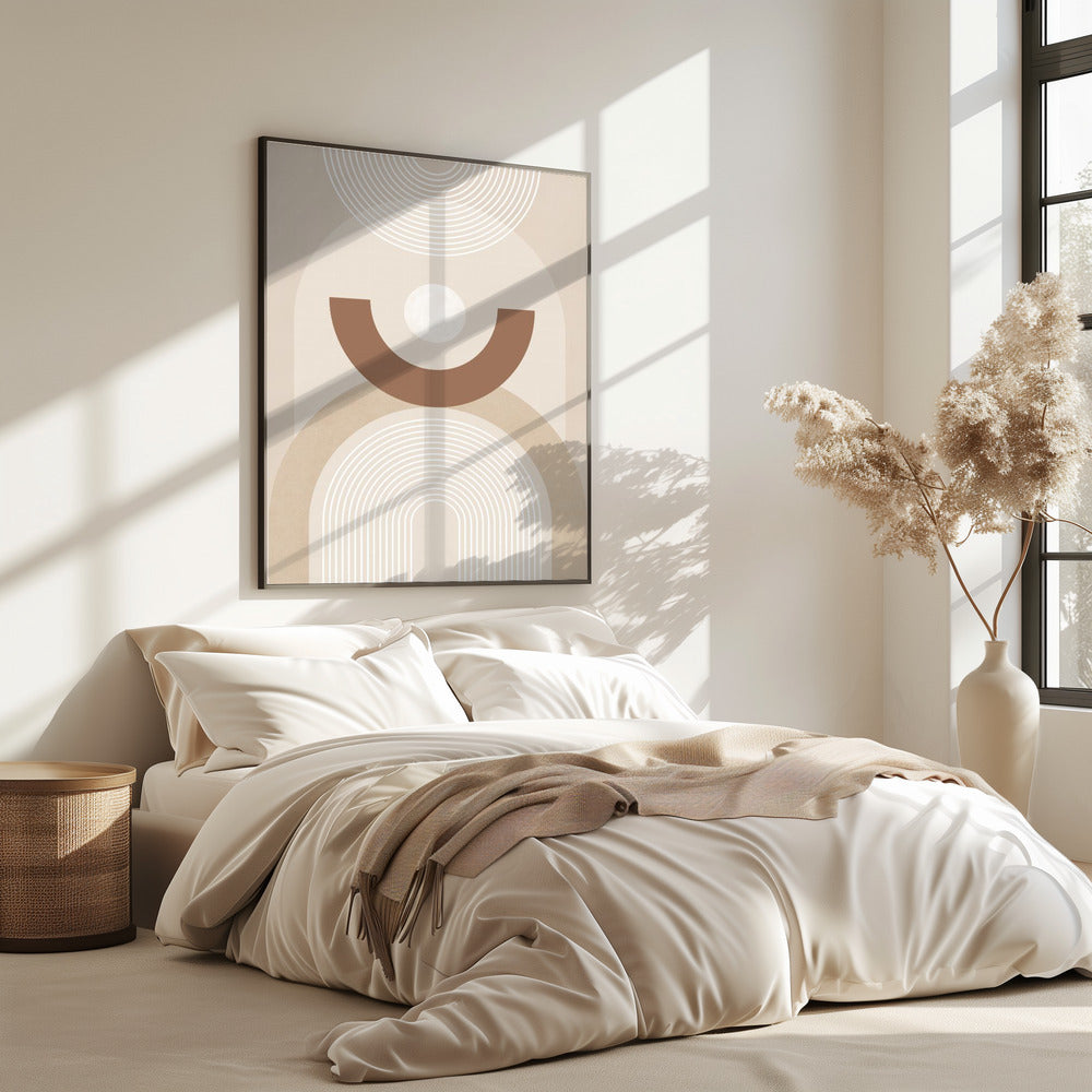 Beige Mid Century Poster | Poster