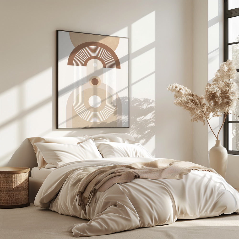 Beige Mid Century Poster | Poster