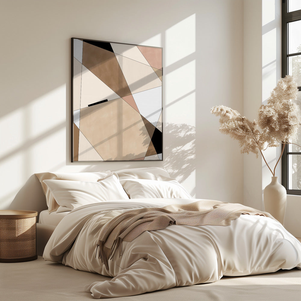 Geometric Beige art | Poster