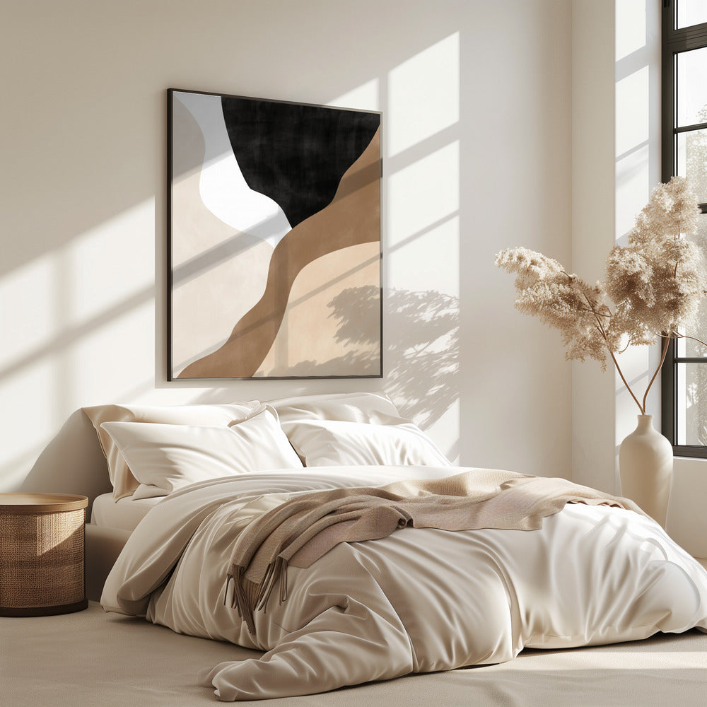 Abstract Beige and Brown Art | Poster