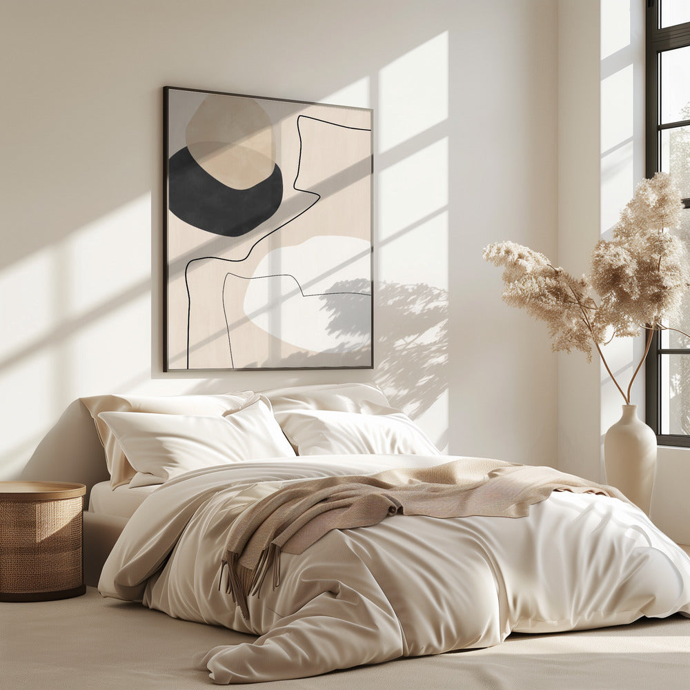 Organic Shapes &amp; Lines Painting | Poster