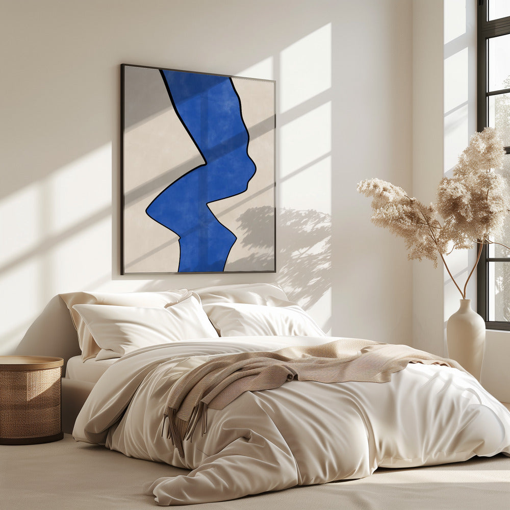 Bold Blue Contour | Poster