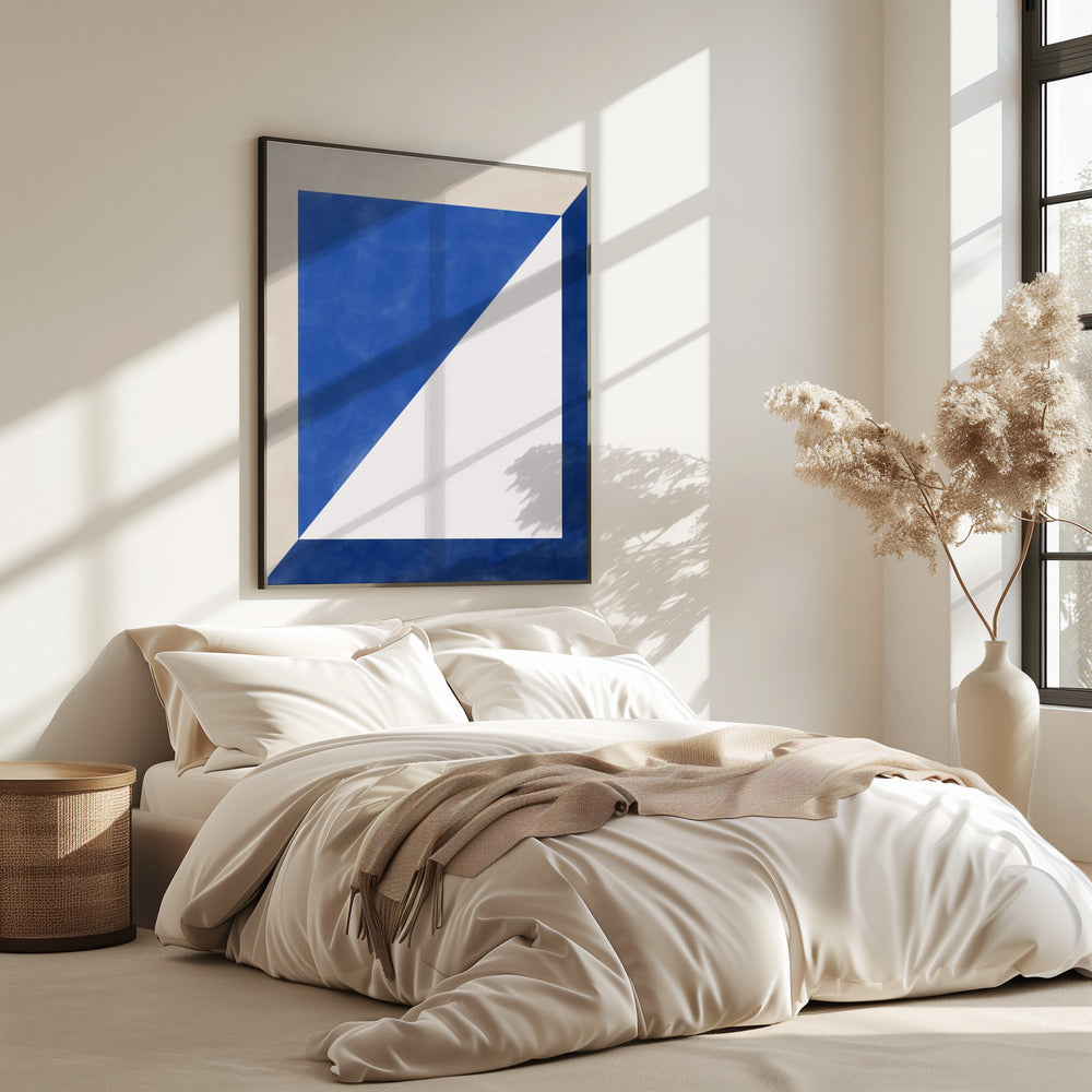 Blue Geometric Play | Poster