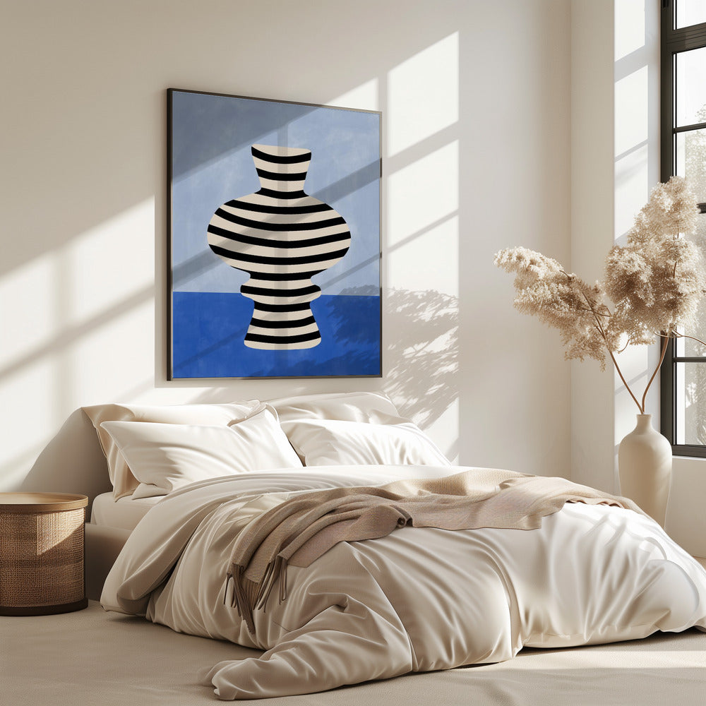 Striped Vase Illusion | Poster