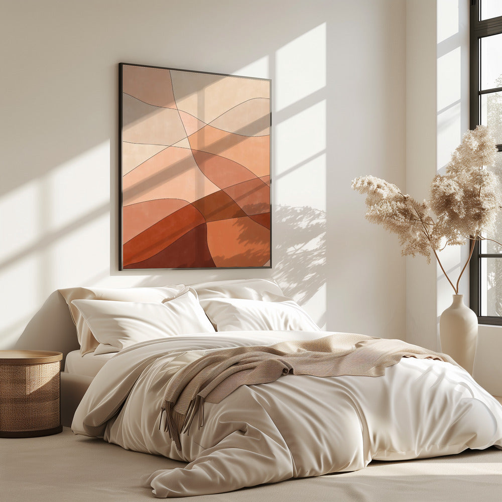Flowing Lines And Warm Earth Tones | Poster