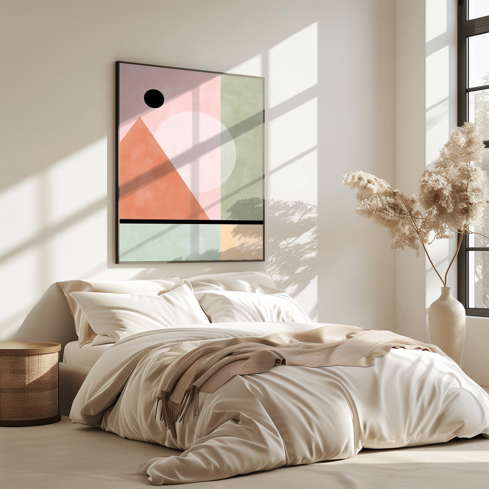 Geometric Shapes In Pastel Tones | Poster