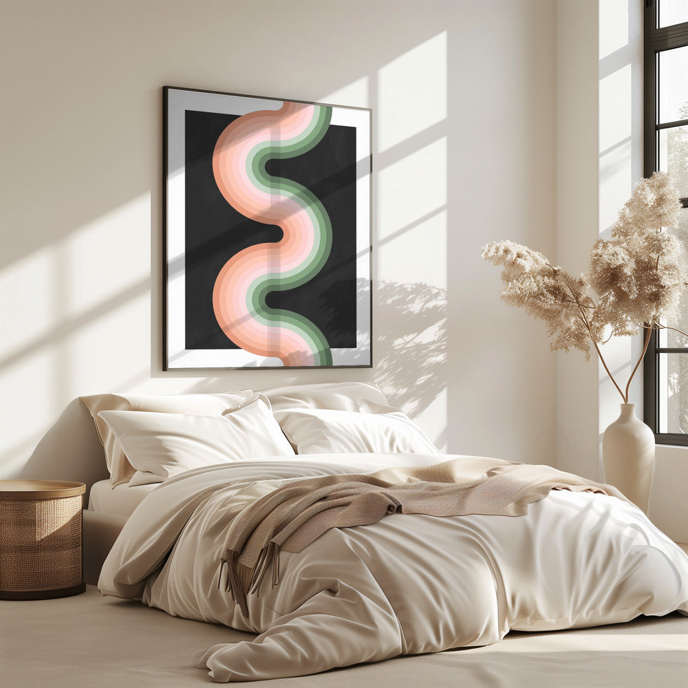 Wavy Pattern With Layered Pastel Tones | Poster
