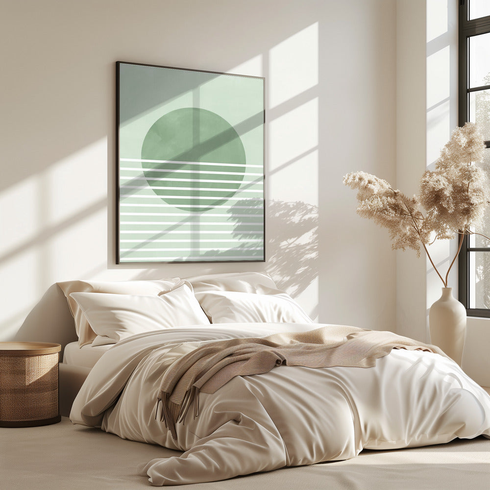 Green Horizon Lines | Poster