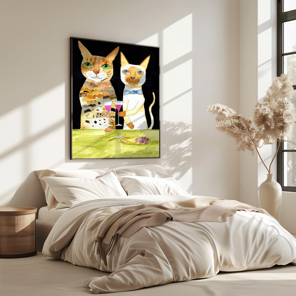 Cats Drinking Best Friends | Poster