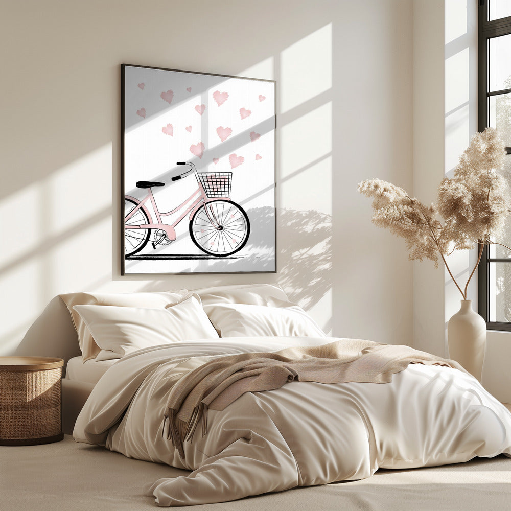 Bike with Hearts | Poster