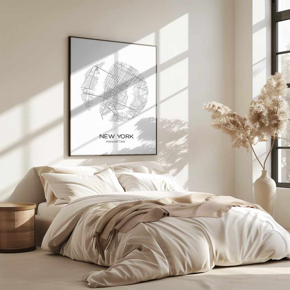 Manhattan Roads Map | Poster