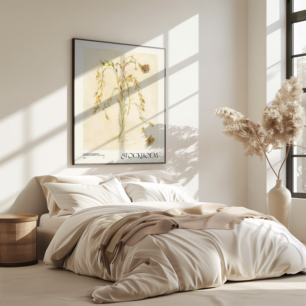 Watercolor print collection. Flower market - Stockholm | Poster