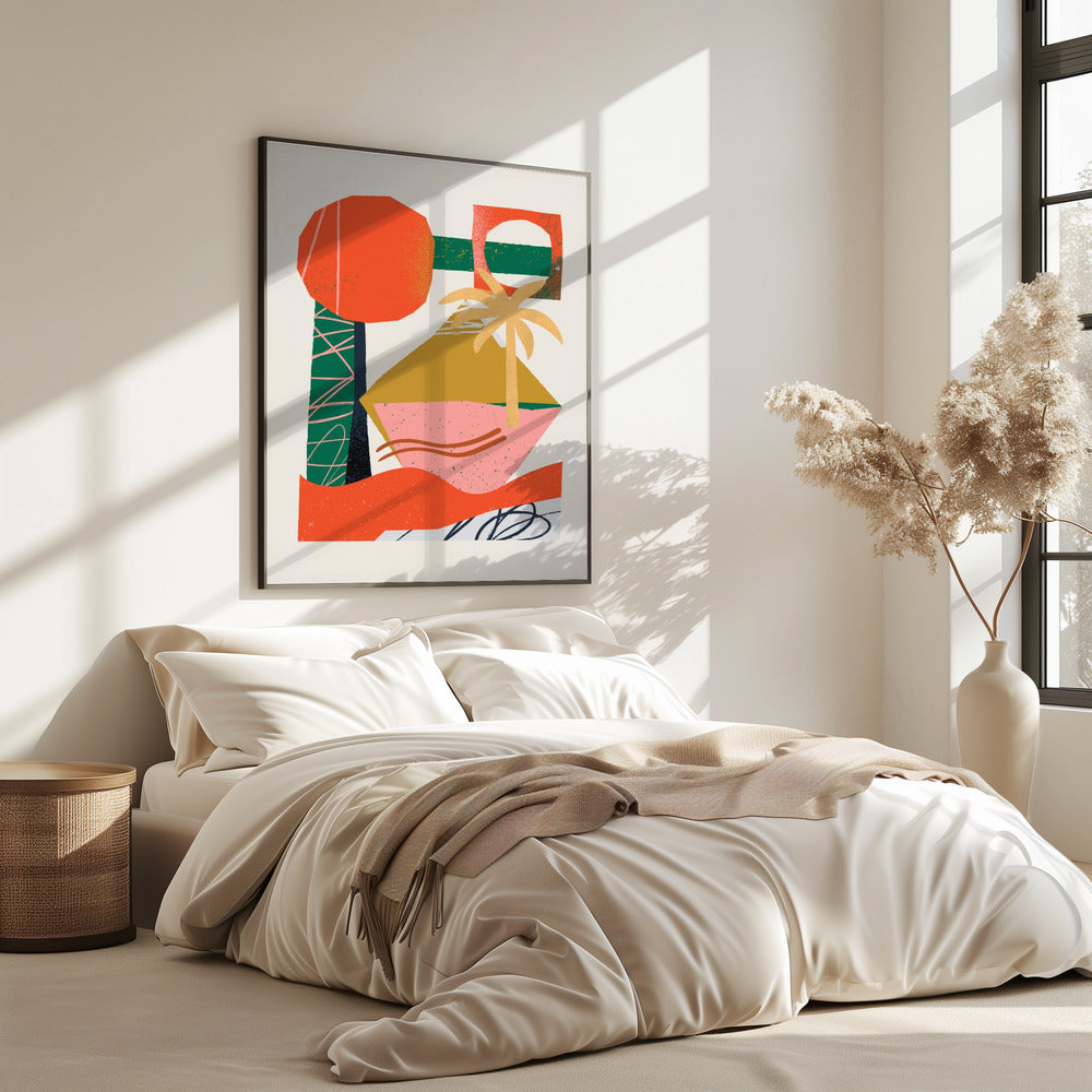 Abstract Beach Collage | Poster
