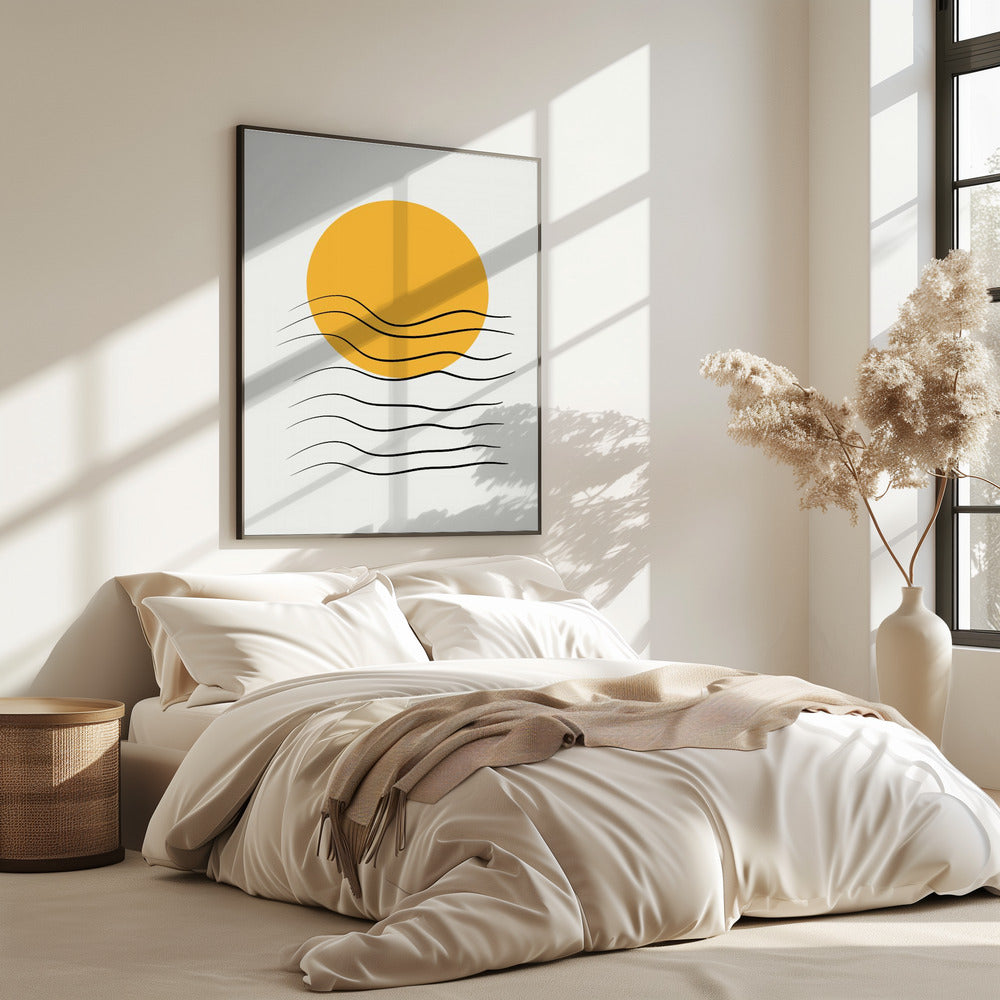 Golden Wave Sunset | Poster