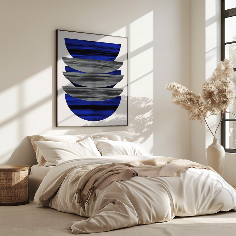 Scandinavian In Blue and Black | Poster