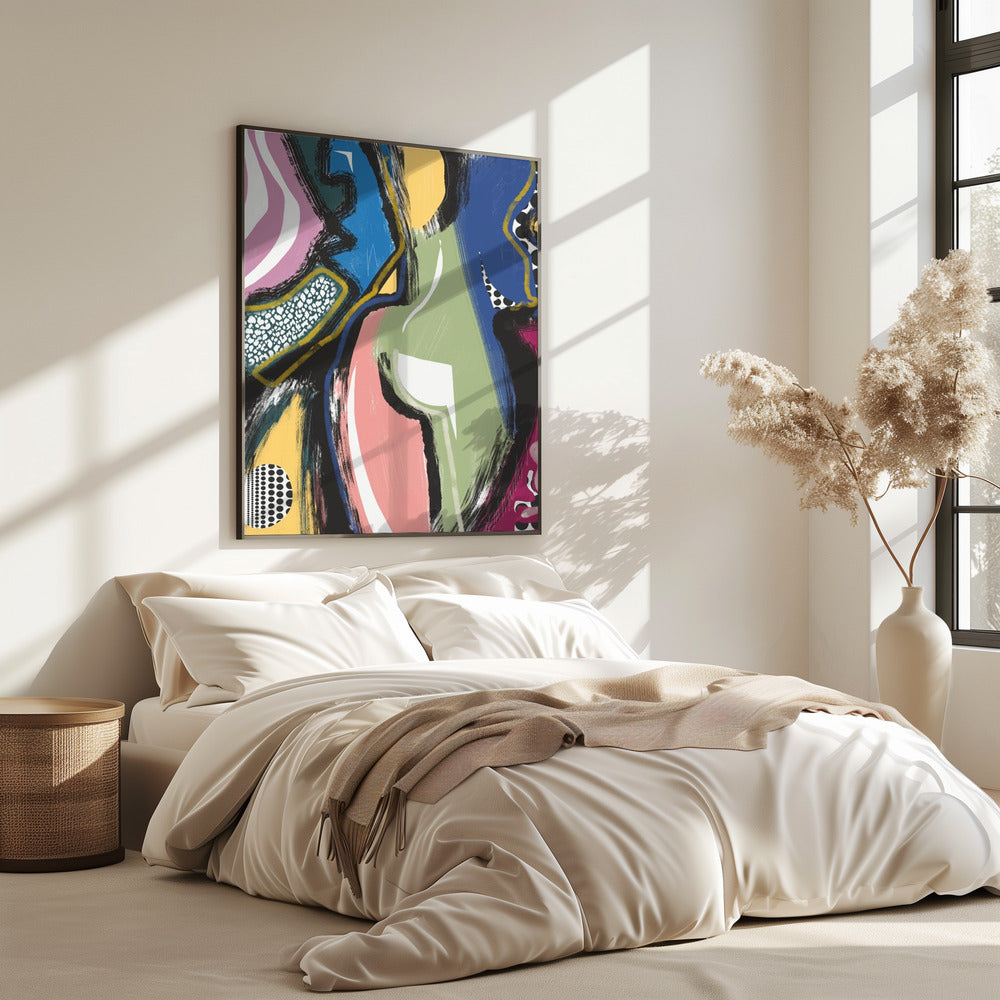 Colorful Abstract Bum | Poster