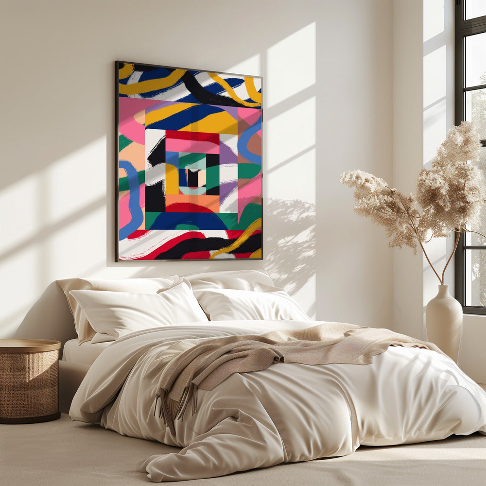 Geometric Shapes and Bold Brushstrokes | Poster