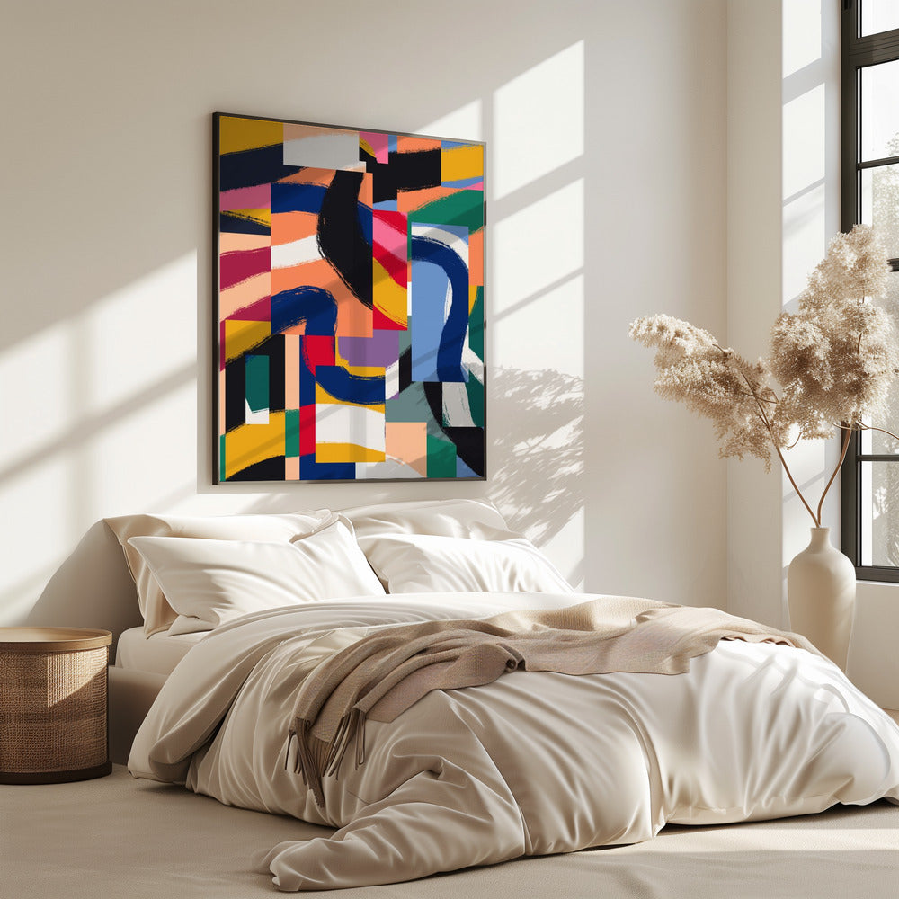 Shapes with Dynamic Brushstrokes | Poster