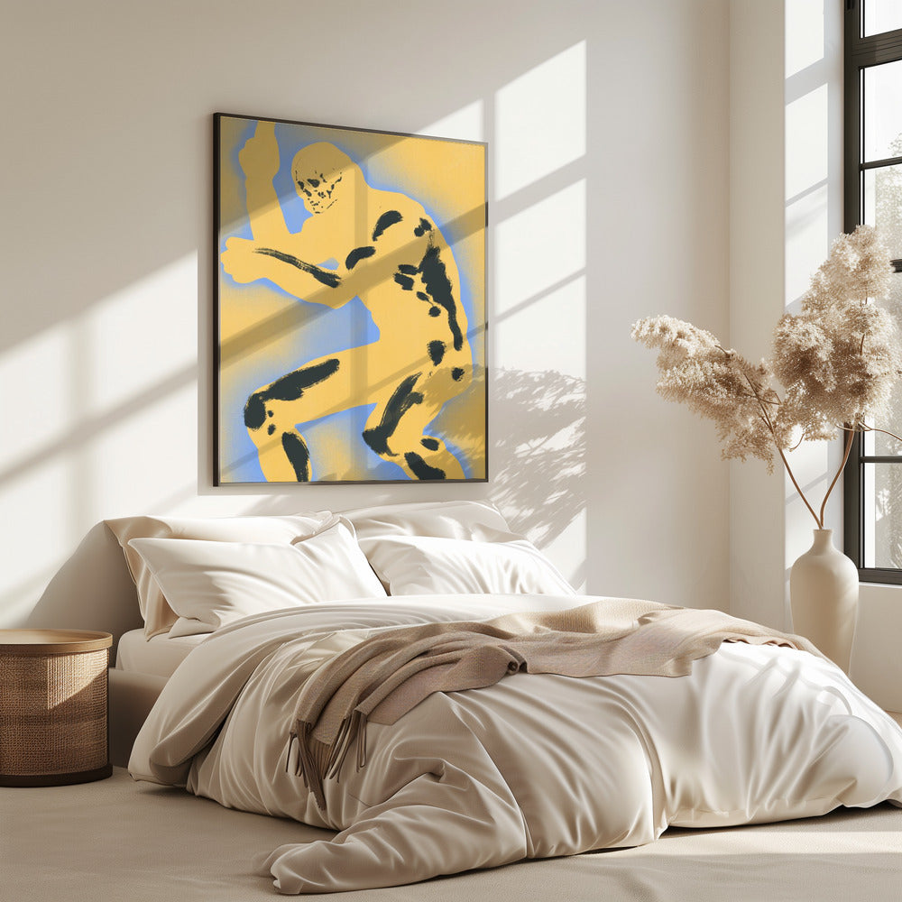 Skeletal Figure in Dynamic Pose | Poster