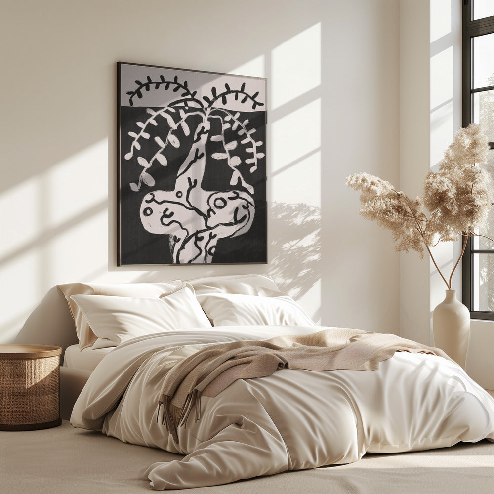 Rustic Pot Plant On the Table | Poster