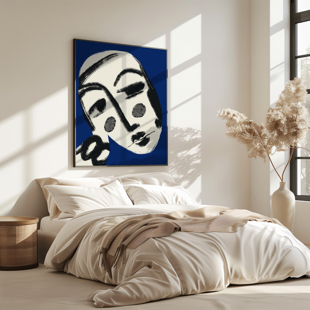 Resting Portrait In Blue | Poster