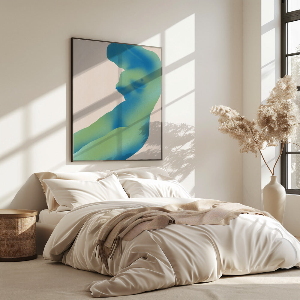 Human Figure Abstract with Gradients | Poster