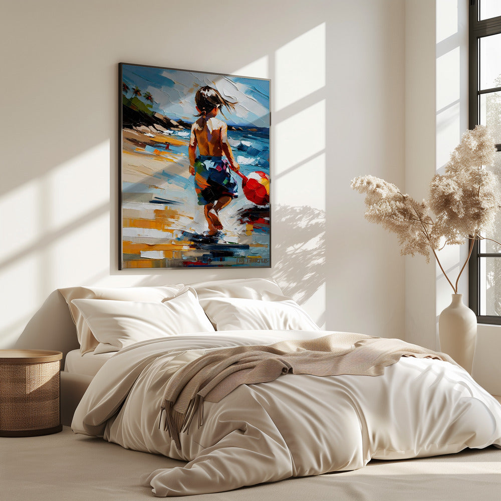 Boy On The Beach | Poster