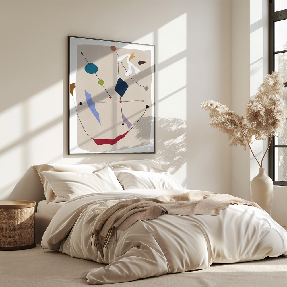 Minimalistic Lines and Colorful Shapes | Poster