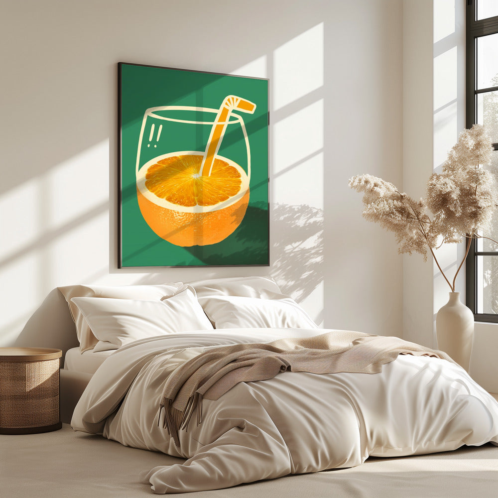 Vibrant Orange Cleverly Illustrated | Poster