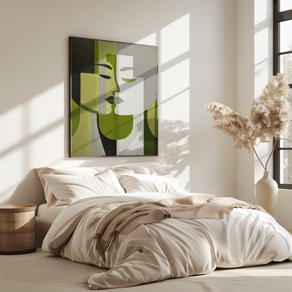 Kiss Me Green Grey | Poster