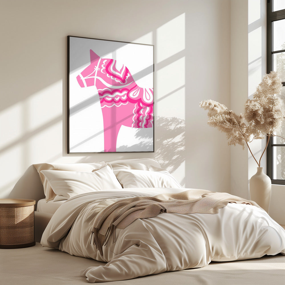 Pink Dala Silhouette | Poster