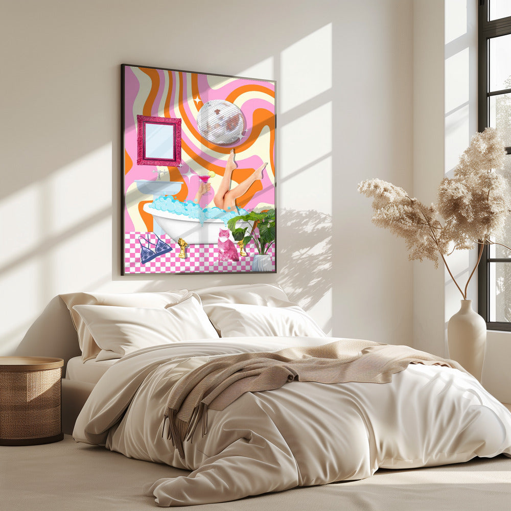 Groovy Bathtub Bliss | Poster