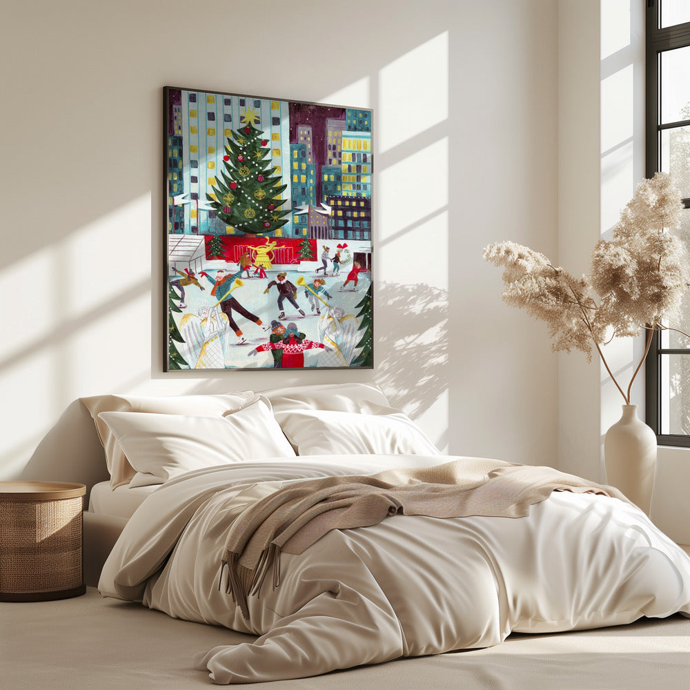 Ice skating at Rockefeller center | Poster
