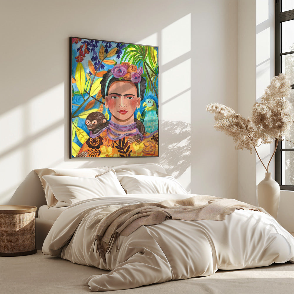 Frida and her parrots | Poster