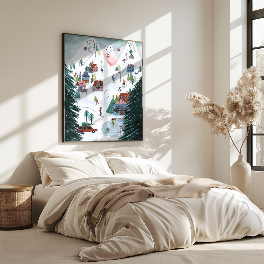 Nordic Skiing in the mountains at Christmas | Poster