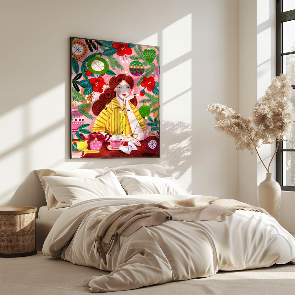 Retro Christmas Woman | Poster