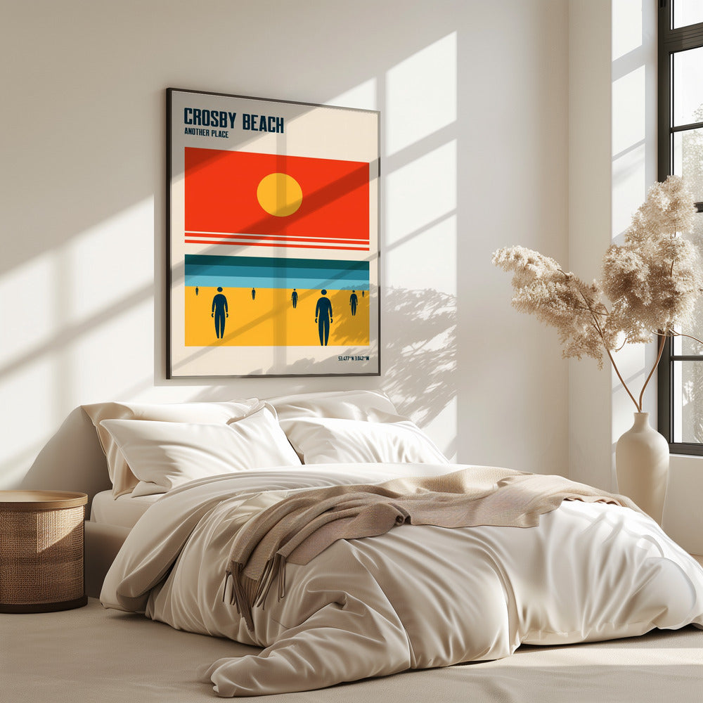 Crosby Beach Iron Men Liverpool Merseyside | Poster