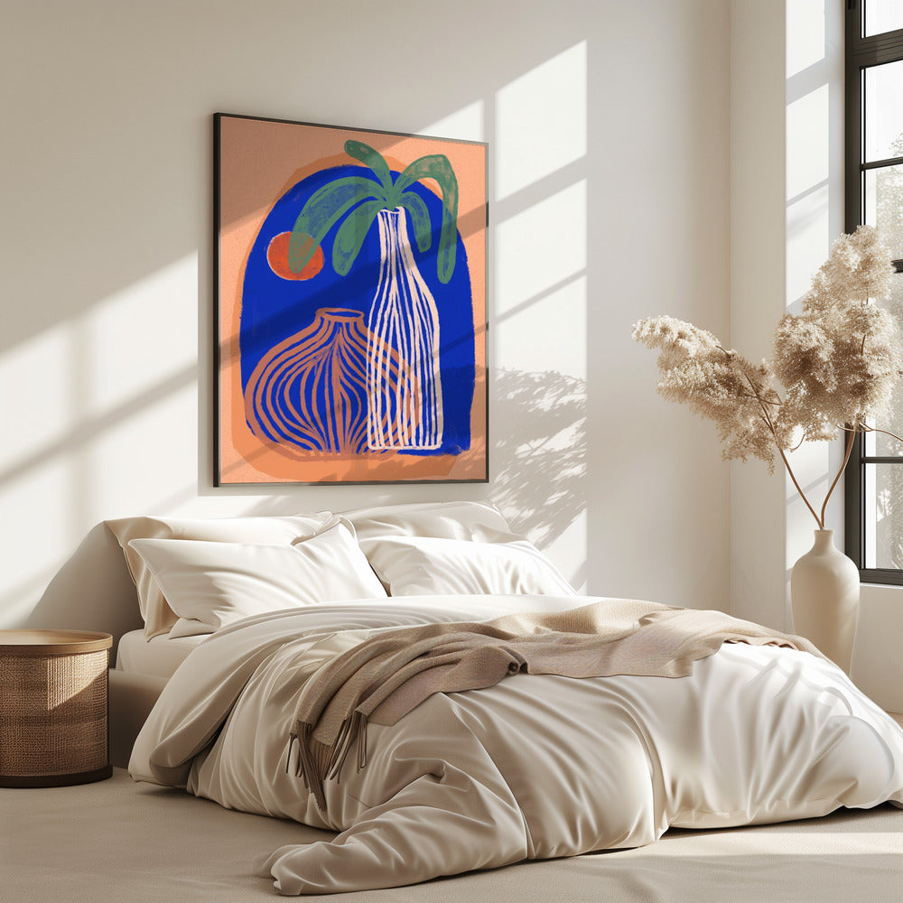 Blue Oasis Vases | Poster