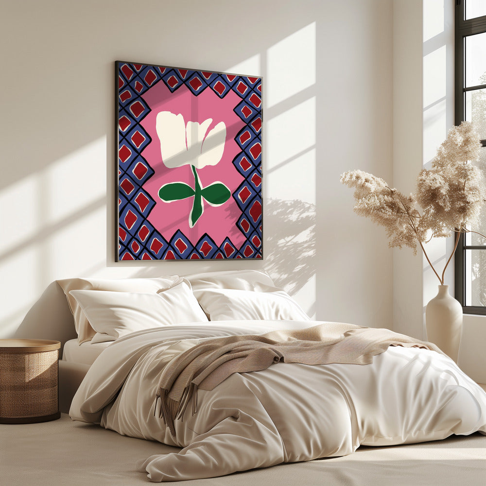 Petal plaid playtime I | Poster