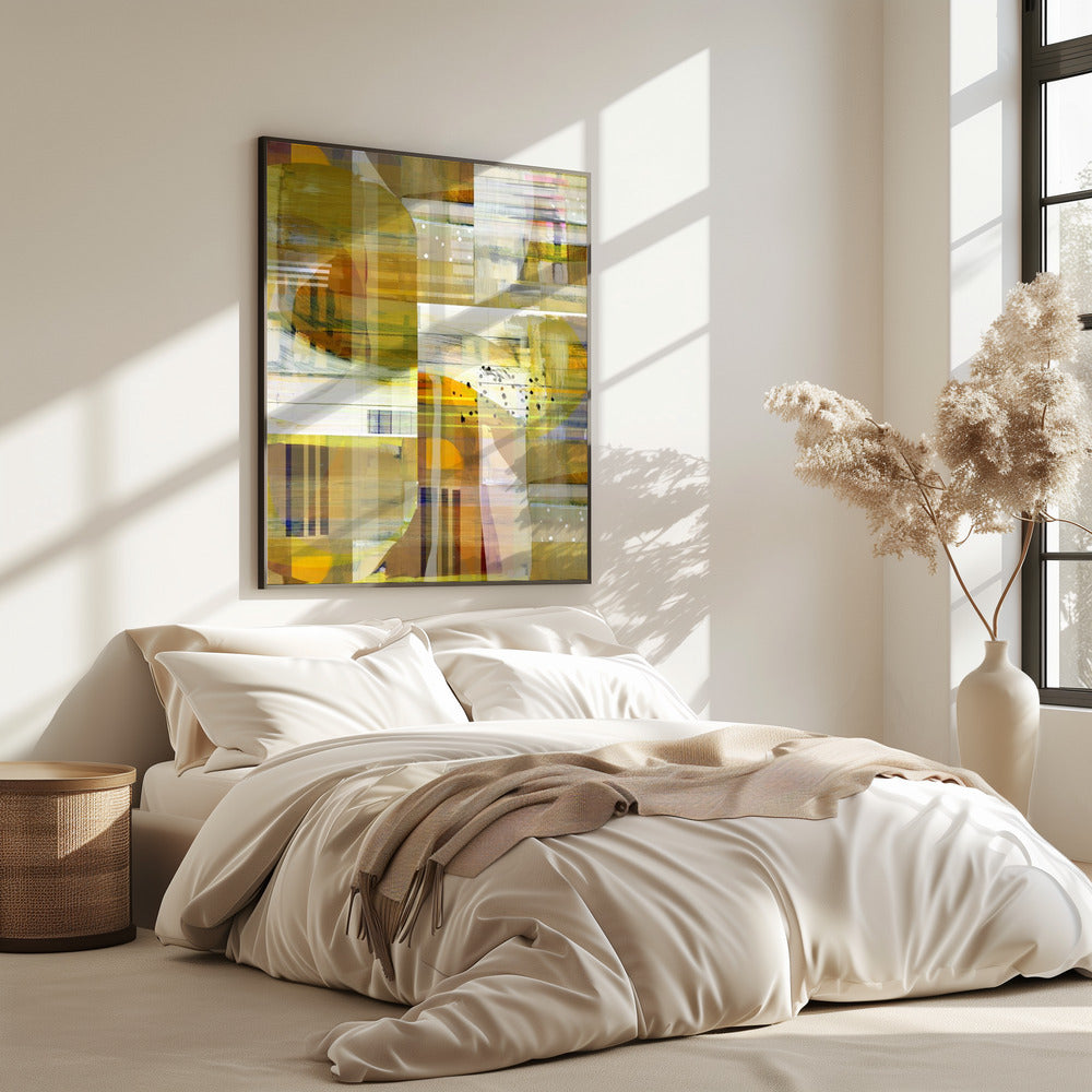 Yellow Ochre Abstract No3 | Poster