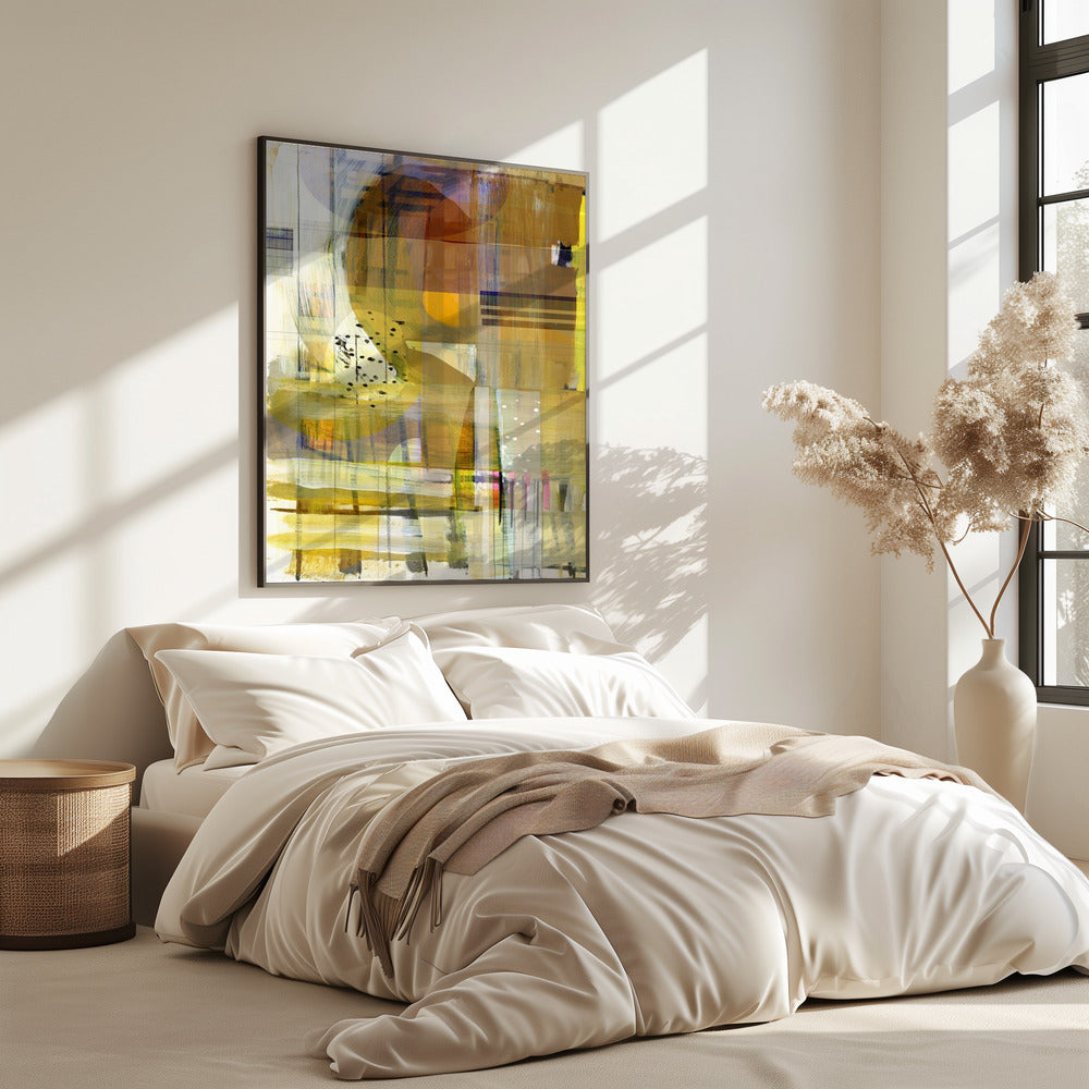 Yellow Ochre Abstract No2 | Poster