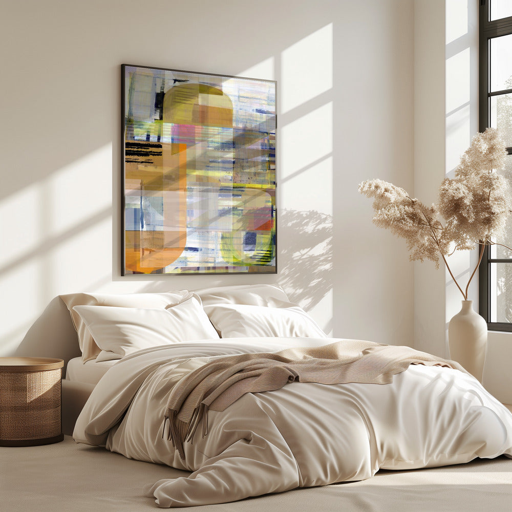 Yellow Ochre Abstract No4 | Poster