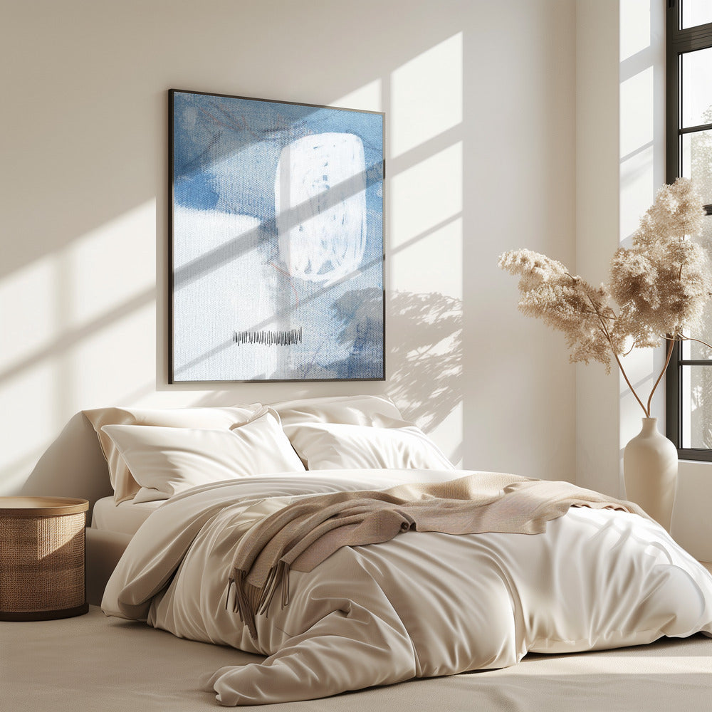 White And Blue Hues | Poster