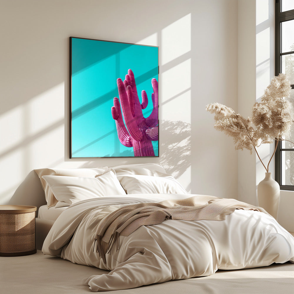 Magenta Pink Saguaro | Poster
