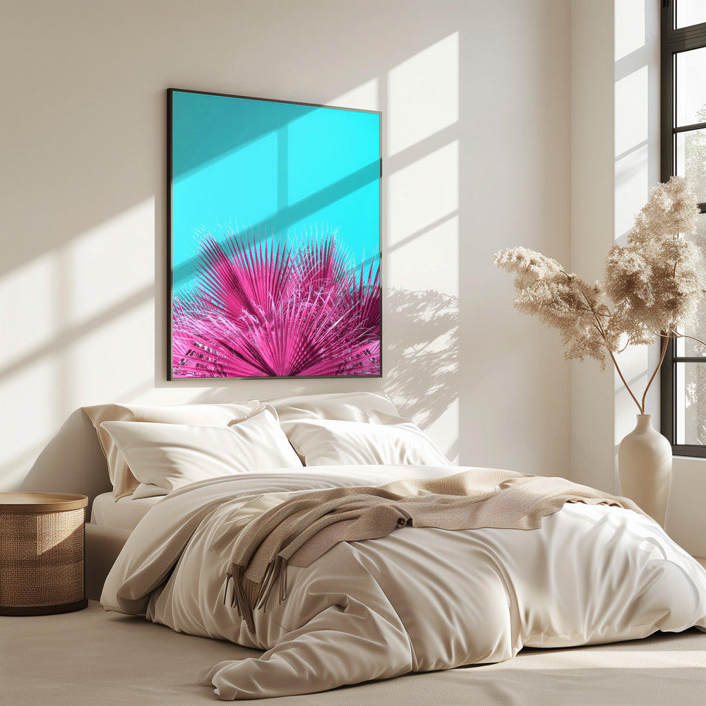 Electric Pink Palm Fronds | Poster
