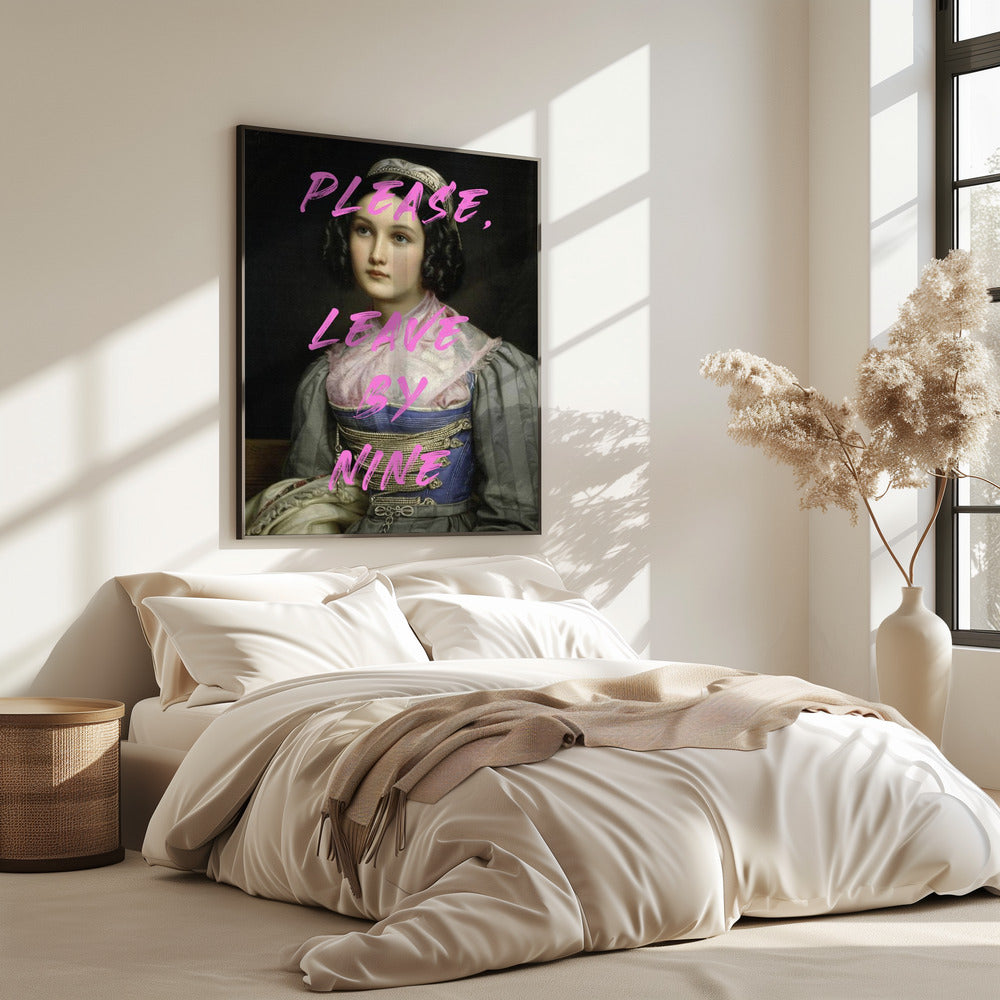 Please, Leave By Nine | Poster