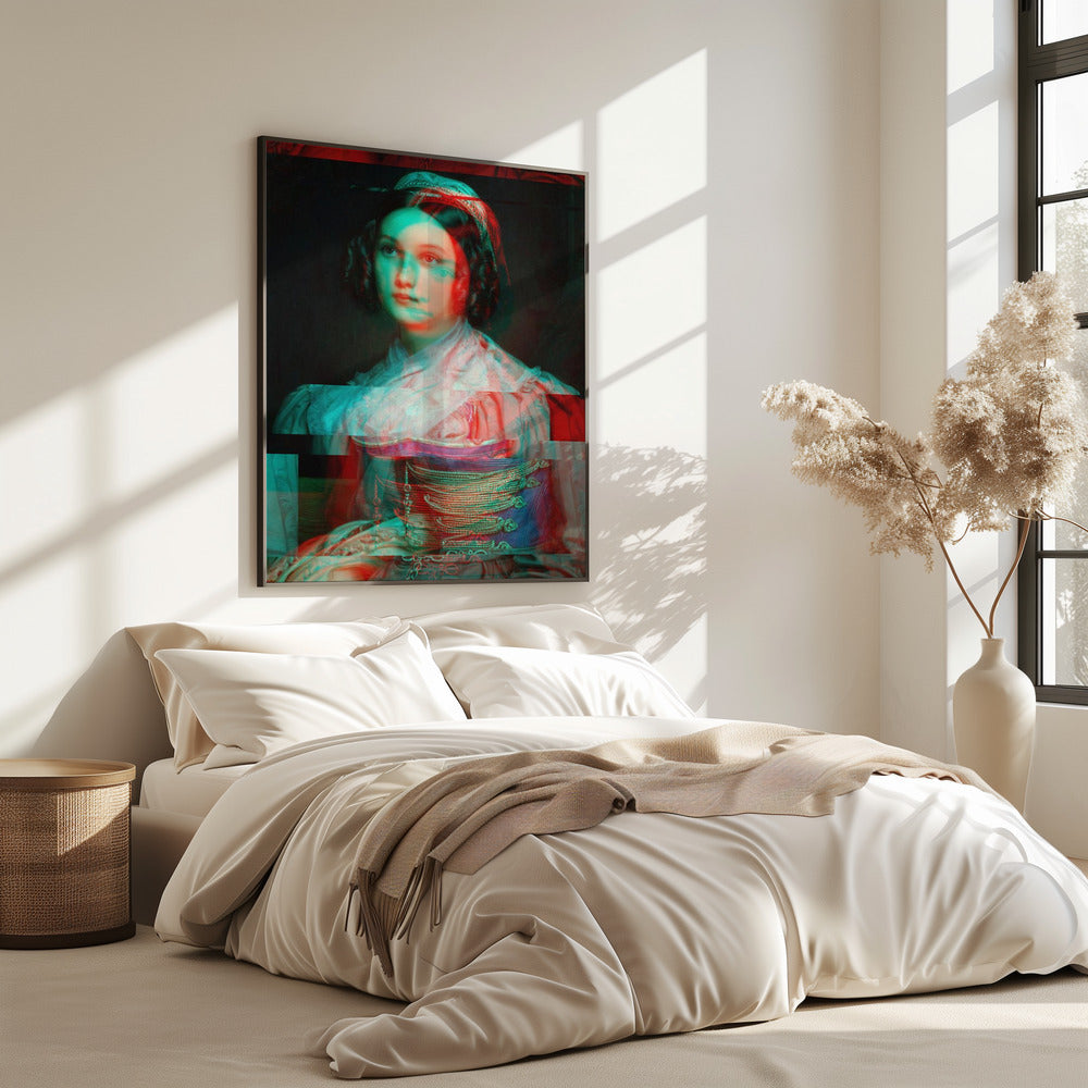 Glitched Portrait of Woman | Poster