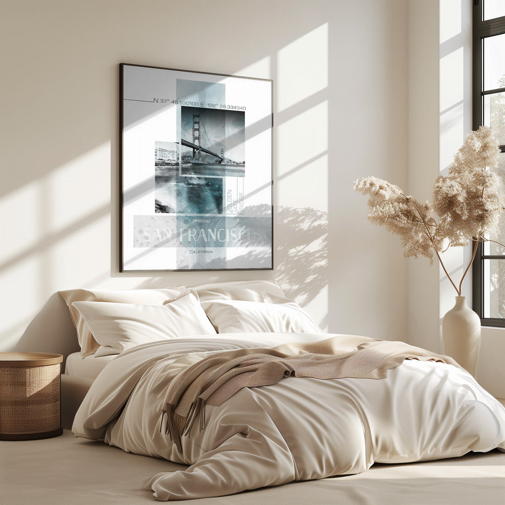 Poster Art SAN FRANCISCO Presidio | turquoise marble | Poster